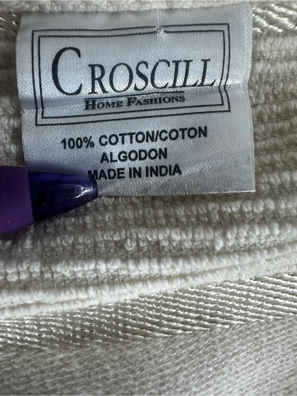 Croscill Terry Bath Towel Vintage Burgundy Crimson Antique Cream Roses